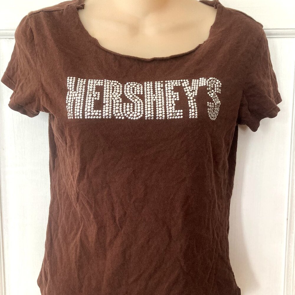 HERSHEY'S Women's Vintage Signature SSl Logo Shirt ~ Sz S